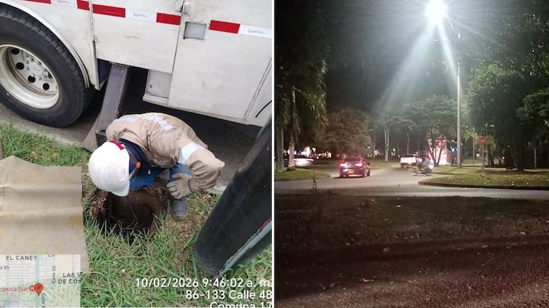 Las luminarias de la Calle 42 con Carrera 94 fueron reparadas el 10 de febrero, luego del reporte ciudadano.