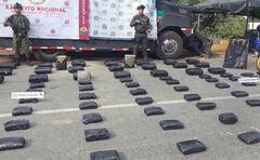 El cargamento incautado quedó a disposición de la Fiscalía General de la Nación.