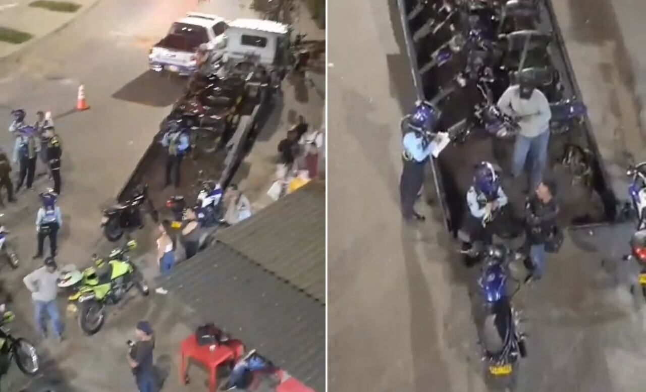Se presentaron enfrentamientos en Bello, Antioquia, tras operativo de inmovilización de varias motos.