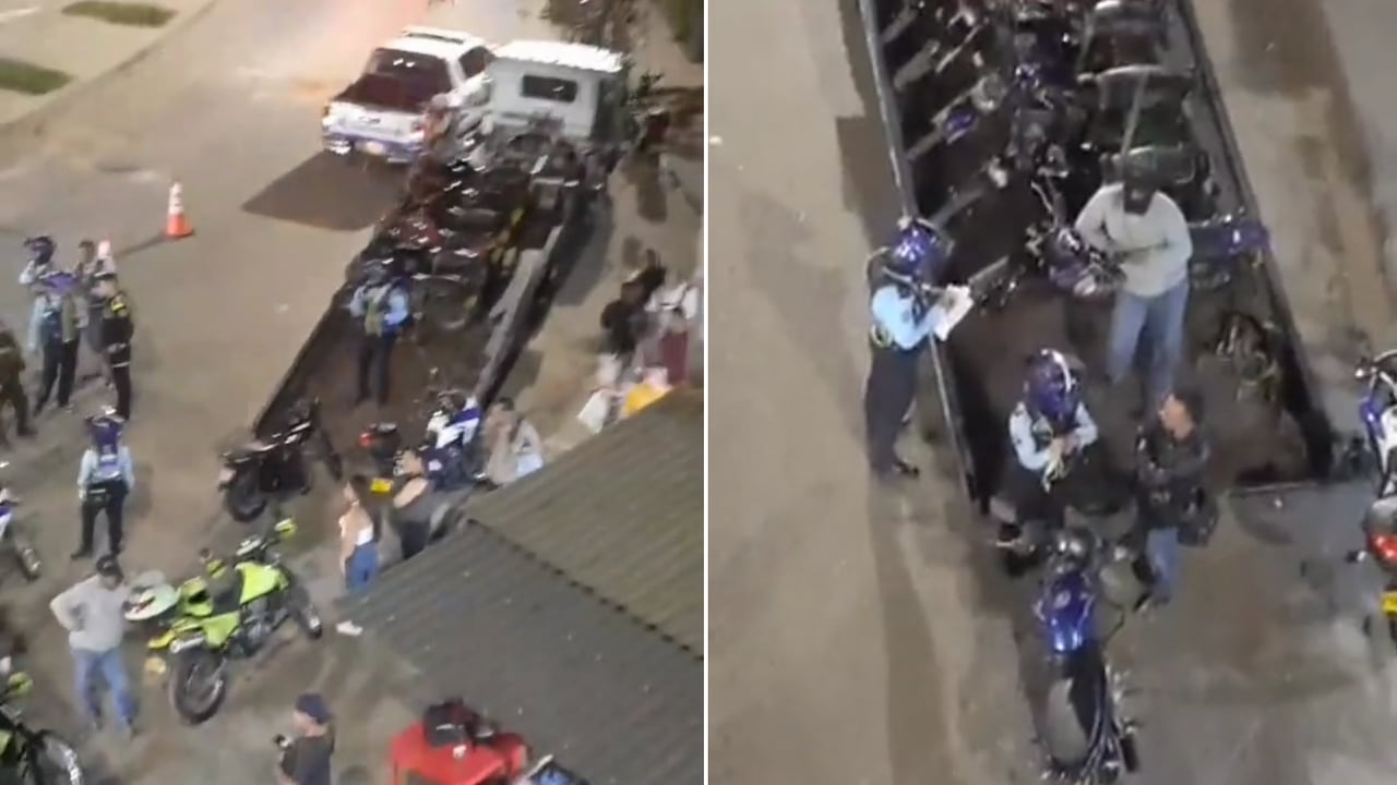Se presentaron enfrentamientos en Bello, Antioquia, tras operativo de inmovilización de varias motos.