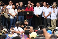El presidente de la República, Gustavo Petro, durante un discurso en Medellín, en el marco del Día del Trabajo.