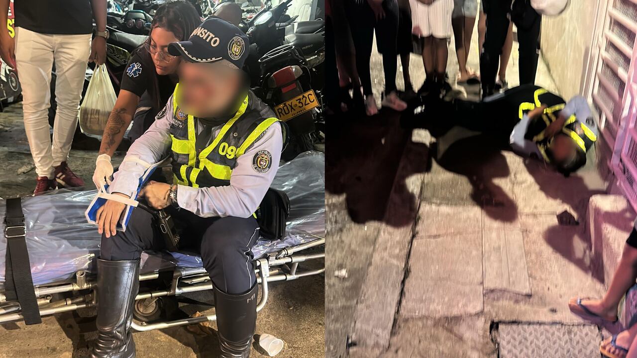 Dos agentes de tránsito fueron agredidos mientras realizaban un procedimiento en inmediaciones del barrio Calipso de Cali.