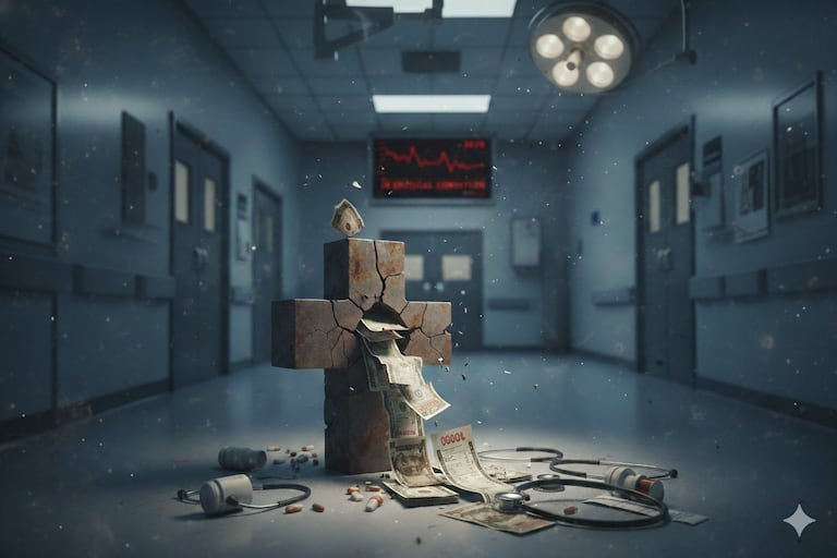 El déficit del sector salud sigue aumentando, tanto en EPS como en clínicas. Foto: Creado con Gemini IA