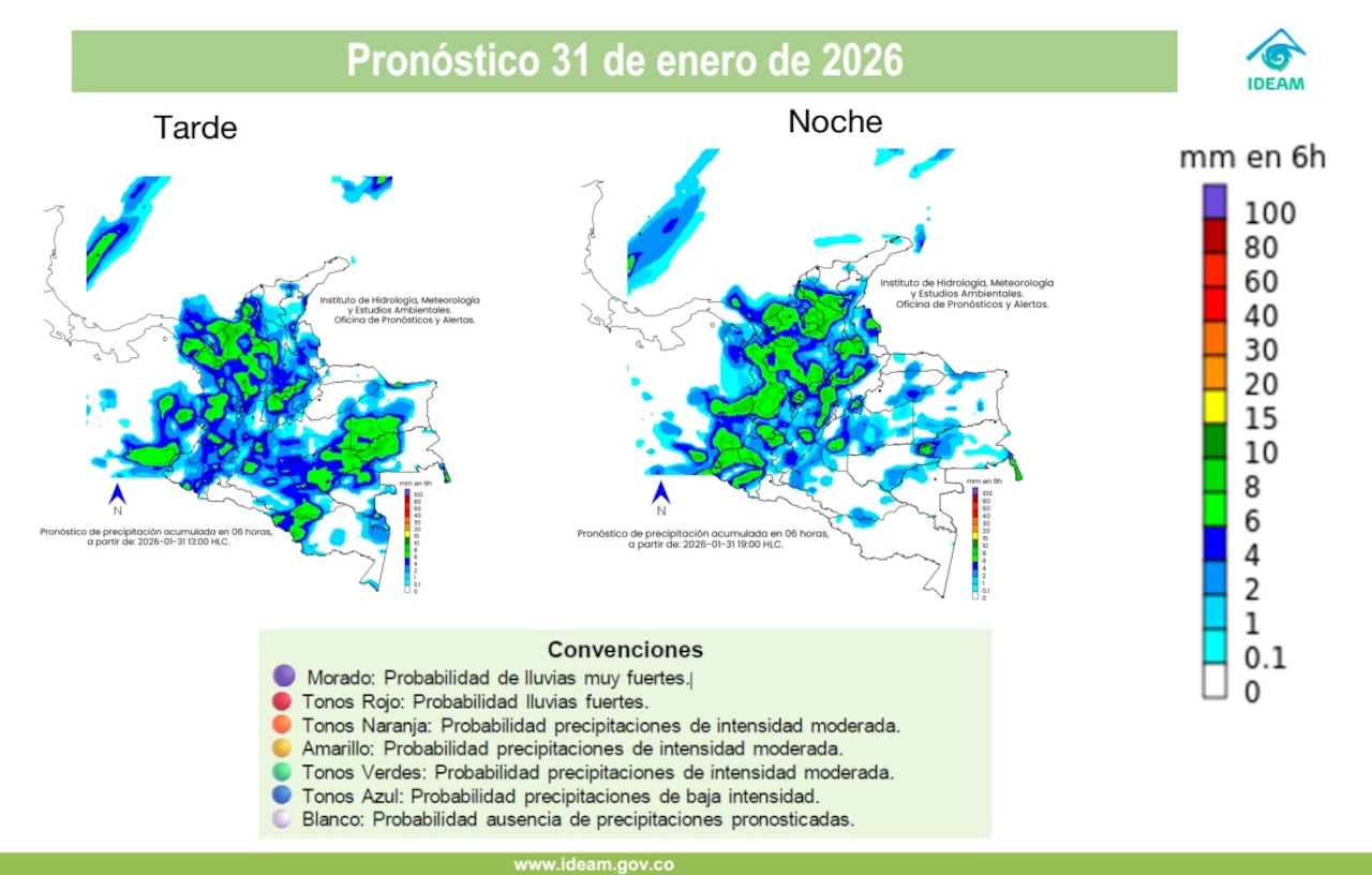 Pronósticos IDEAM Enero 2026