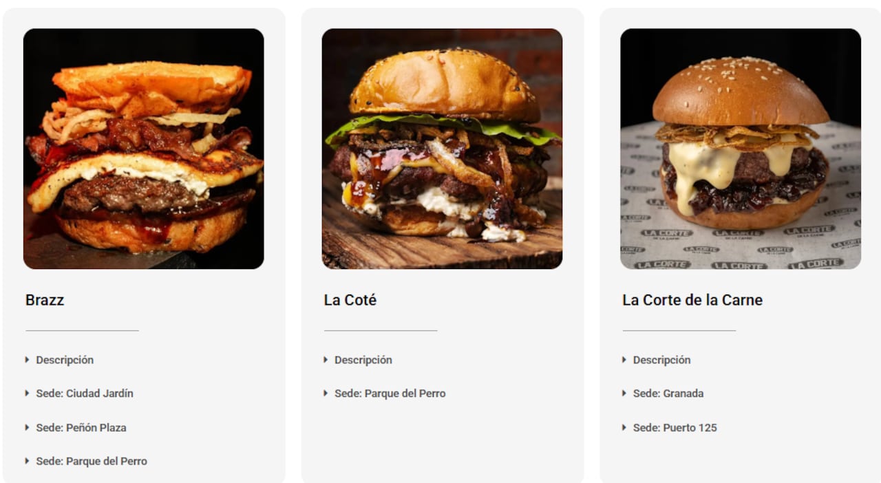 En Cali también participan, Brazz, La Coté y La Corte de la Carne, consolidando una variedad de propuestas que estarán distribuidas en varias zonas de la ciudad.