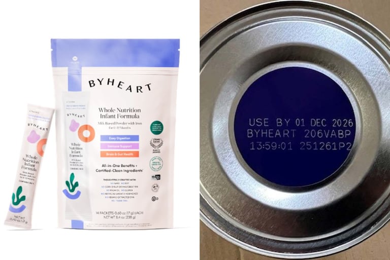 Fórmula infantil ByHeart Whole Nutrition retirada del mercado
