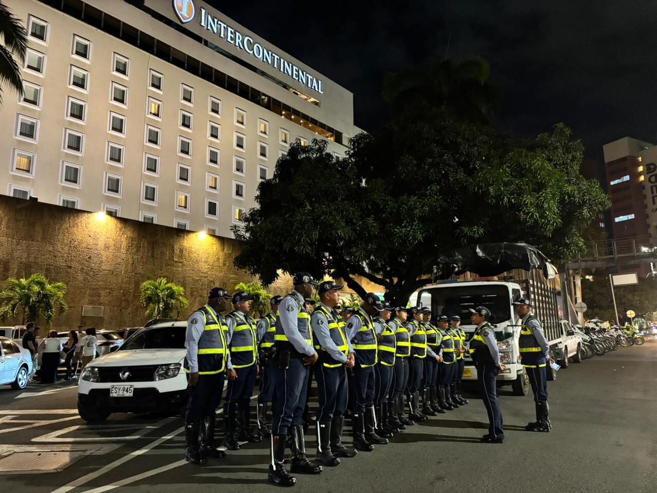 El operativo se realizó rente al hotel InterContinental, oeste de Cali.