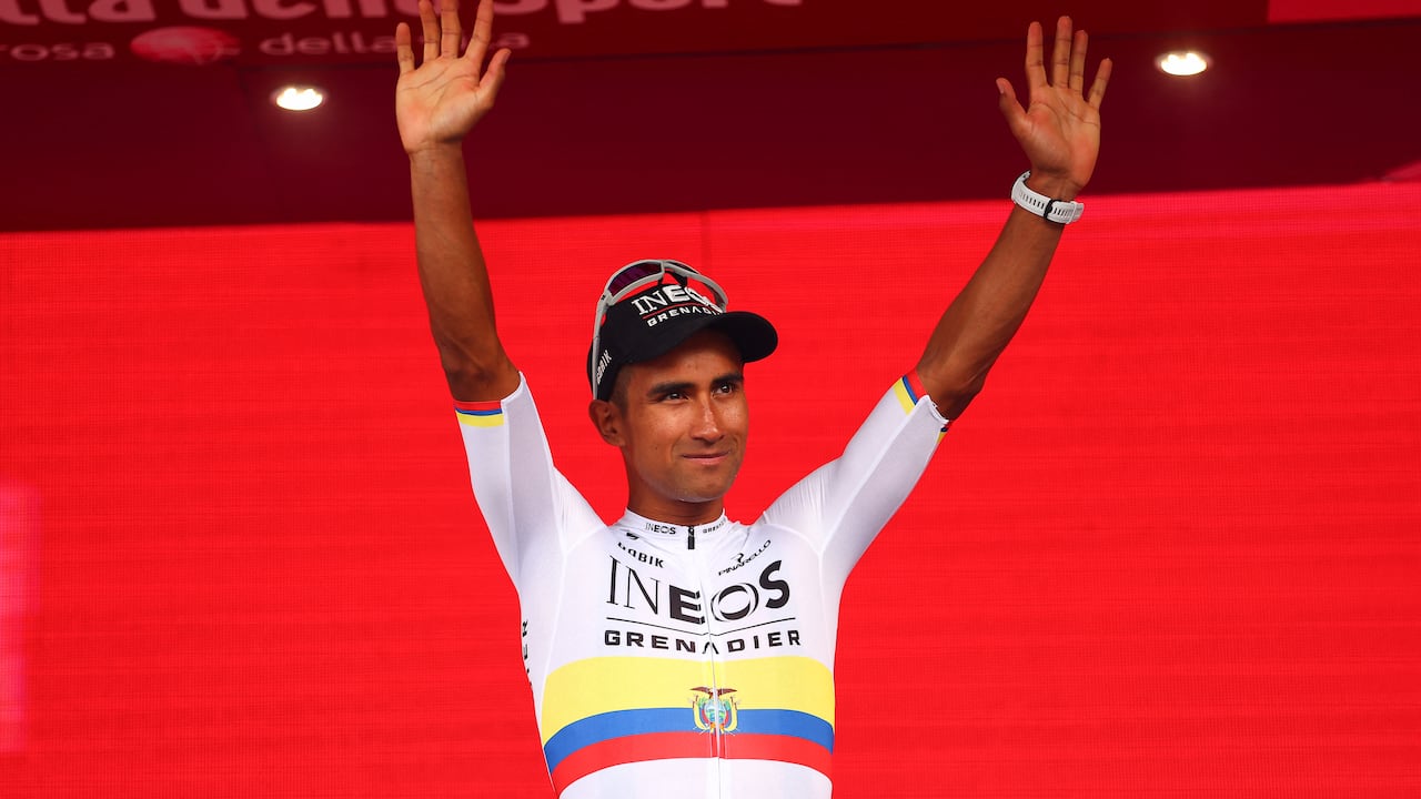 Jhonatan Narváez, ganador de la primera etapa del Giro de Italia.