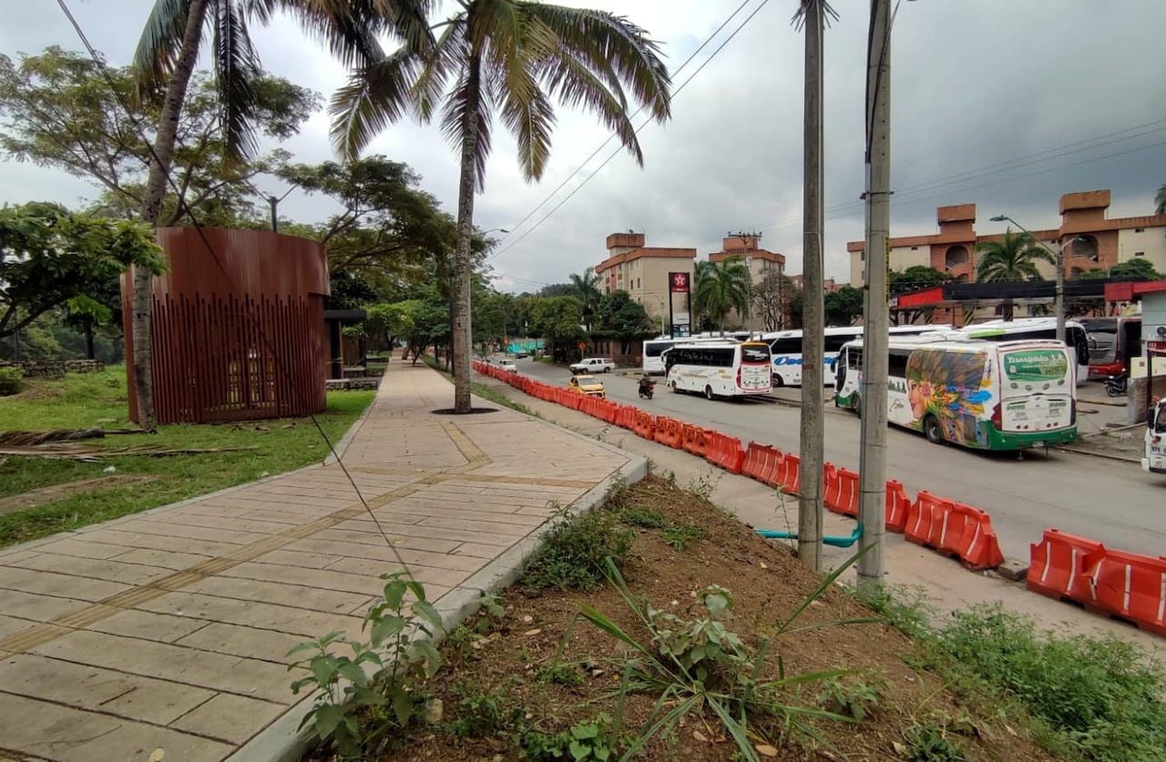 Obras del Parque Pacífico paralizadas desde hace varios meses.