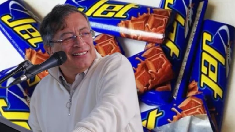 El presidente Gustavo Petro celebró al decisión del Grupo Nutresa de bajar el precio de la chocolatina Jet.