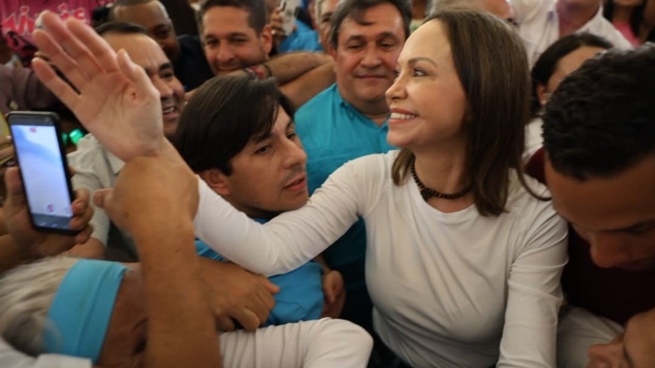 María Corina Machado en Venezuela.