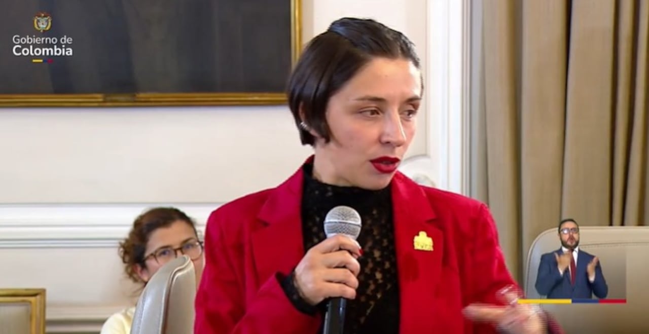 Ministra de Agricultura, Martha Viviana Carvajalino durante el Consejo de Ministros.