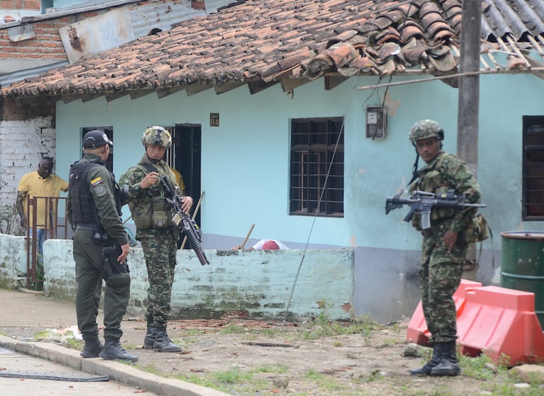 Cali: Atentado a subestación de policía de Potrerito en Jamundí. foto José L Guzmán. EL País