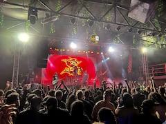 Sepultura, en su concierto de despedida de Colombia. Este tuvo lugar en el marco de su gira de 40 años de actividad, el domingo 14 de abril en el Bar Calle 13 de Bogotá, 2024.