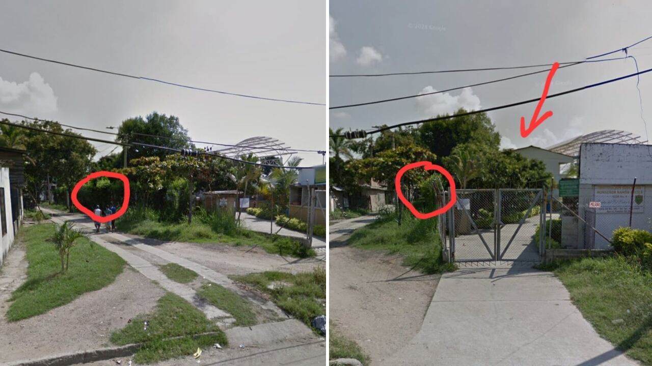 En la malla que separa el colegio Monseñor Ramón Arcila del polideportivo de Puertas del Sol 5 se habría instalado un cambuche donde, según vecinos, se consumen y expenden drogas a plena vista de los estudiantes.