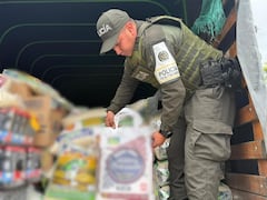 Más de diez toneladas de azúcar y arroz de contrabando fueron decomisadas por la Policía Fiscal y Aduanera (Polfa) en Pasto.