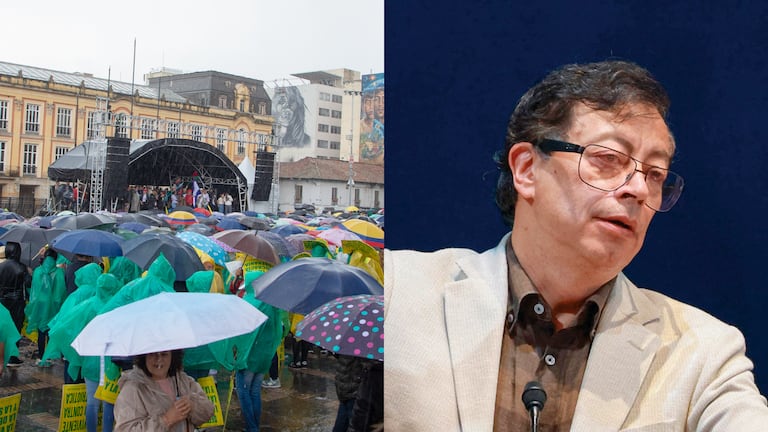 Petro estuvo en la plaza de Bolívar.