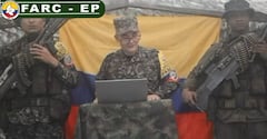 Este es un pantallazo del vídeo que compartieron las disidencias de las Farc en la tarde de este jueves 8 de enero con el fin de invitar a los demás grupos guerrilleros a luchar contras los Estados Unidos.