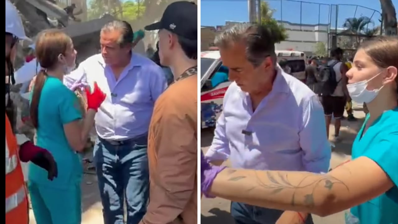 Una socorrista pidió apagar los celulares ante una posible fuga de gas durante el rescate.