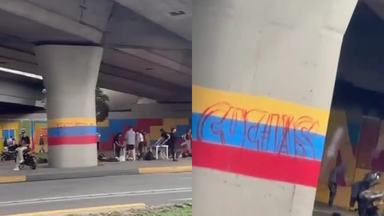 Polémica por grafitis pintados en el puente de los mil días al Oriente de Cali