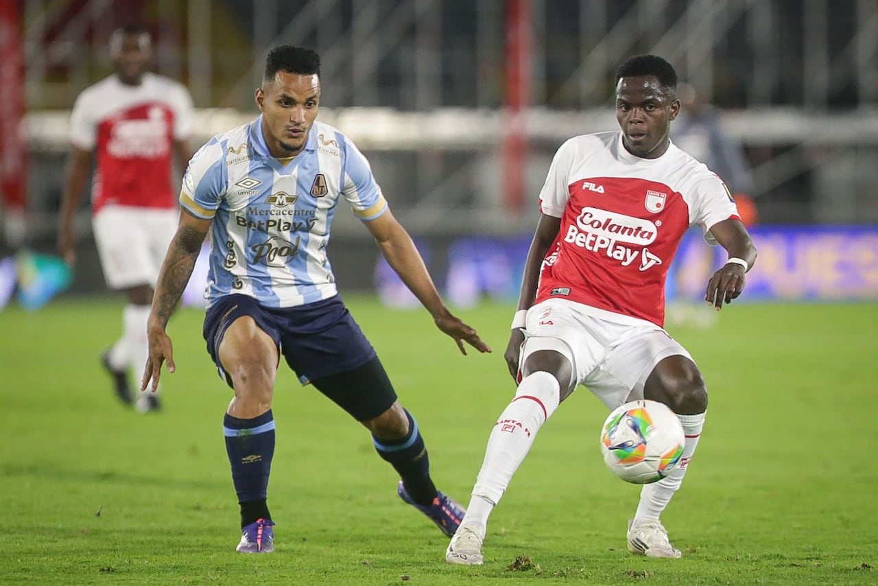 Imagen del encuentro entre Independiente Santa Fe y Deportes Tolima por la tercera jornada de los cuadrangulares semifinales del segundo semestre de la Liga Colombiana 2025.