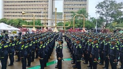 400 nuevos uniformados llegaron a la capital vallecaucana para reforzar el esquema de seguridad en el marco de la Feria de Cali.