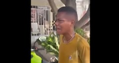 El presunto ladrón rompió en llanto tras ser retenido por los ciudadanos en Barranquilla.