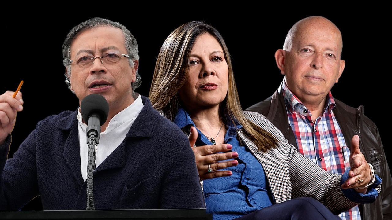 Gustavo Petro, fiscal Luz Adriana Camargo y Otty Patiño.