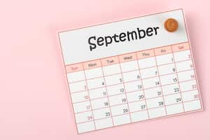 Septiembre es el noveno mes del año en el calendario.