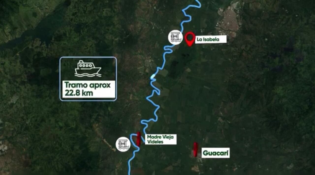 Este es el recorrido que sería desarrollado por las embarcaciones en medio del desarrollo turístico proyectado con los muelles.