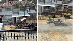 Antes y después de la obra en la Carrera 62 B # 9-71 del barrio El Limonar.