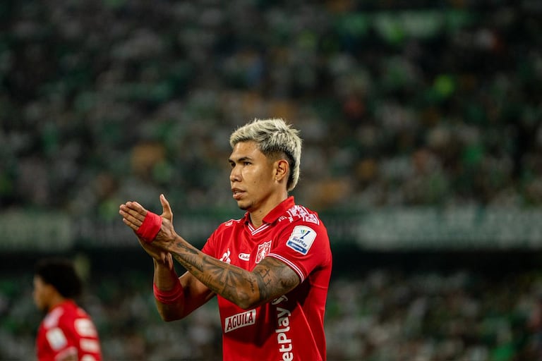 Imagen del partido entre Atlético Nacional y América de Cali por la fecha 1 del Grupo A de los cuadrangulares semifinales del segundo semestre de la Liga Colombiana 2025.