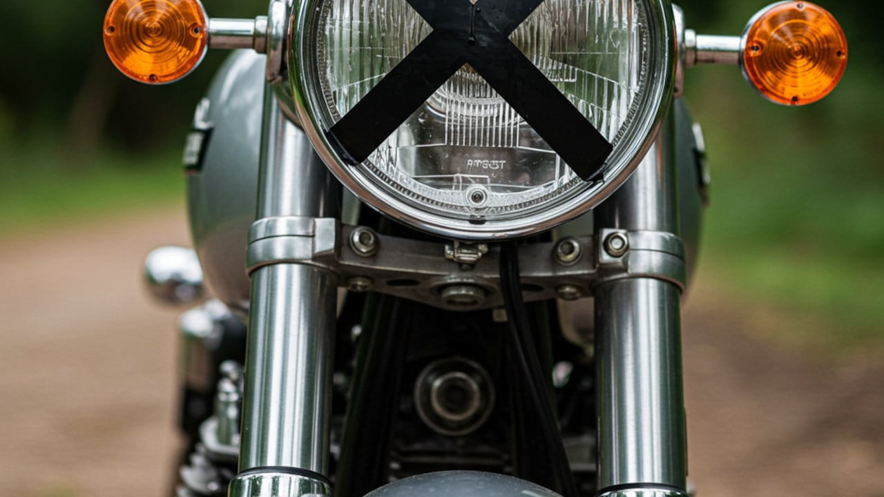 La X en las farolas de las motocicletas fue una costumbre heredada de las carreras de autos.