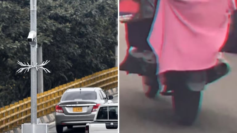 En Cali, algunas motocicletas han optado por tapar sus placas cuando pasan por cámaras de fotomultas
