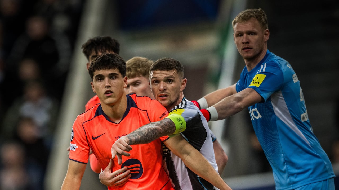 Imagen del partido entre Newcastle y Barcelona por la Champions League.