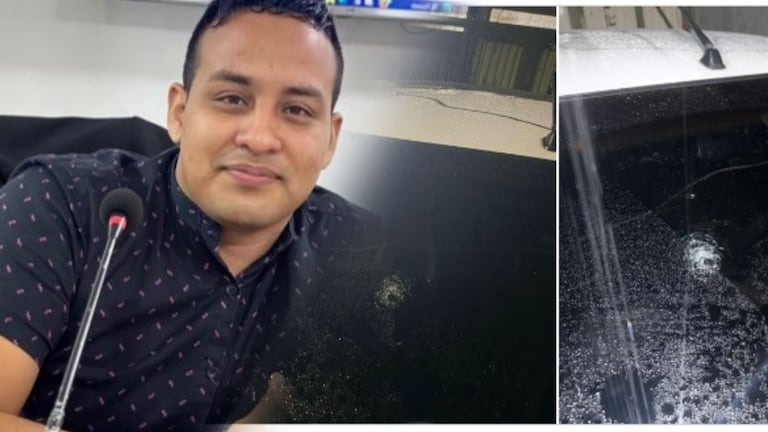 Denuncian ataque armado contra concejal Alfredo Cadena.
