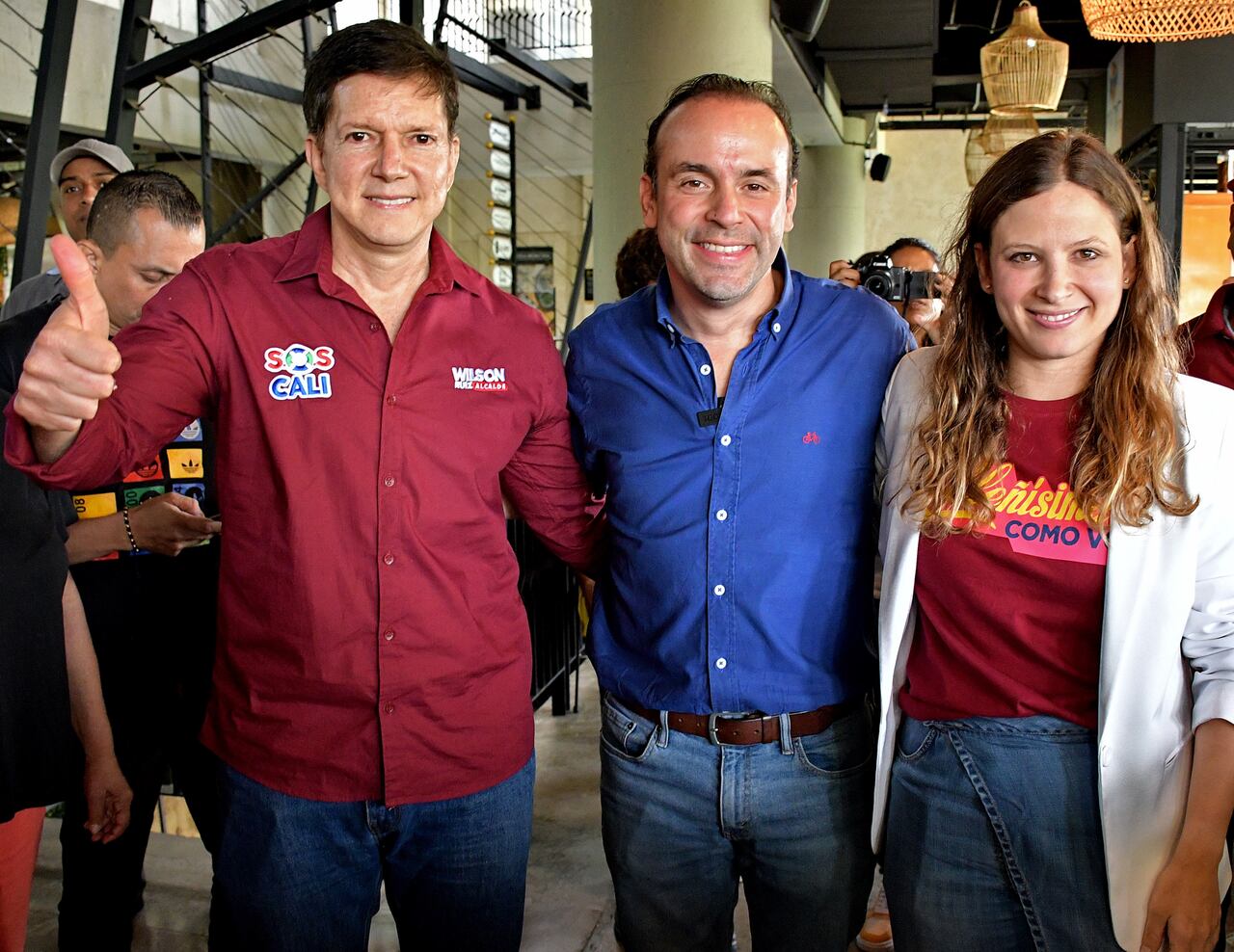 rueda de prensa, en la que Eder destacó que su unión con Ruiz y con la exconcejala Diana Rojas busca “romper el continuismo”. El exministro, por su parte, mencionó que la alianza se logró gracias a los puntos de convergencia de las dos campañas.
Fotos Raúl Palacios / El Pais / 11 de Octubre del 2023 Cali.