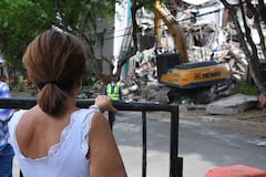 Demolición del Edificio María Mercedes en el barrio Cuarto de Legua.