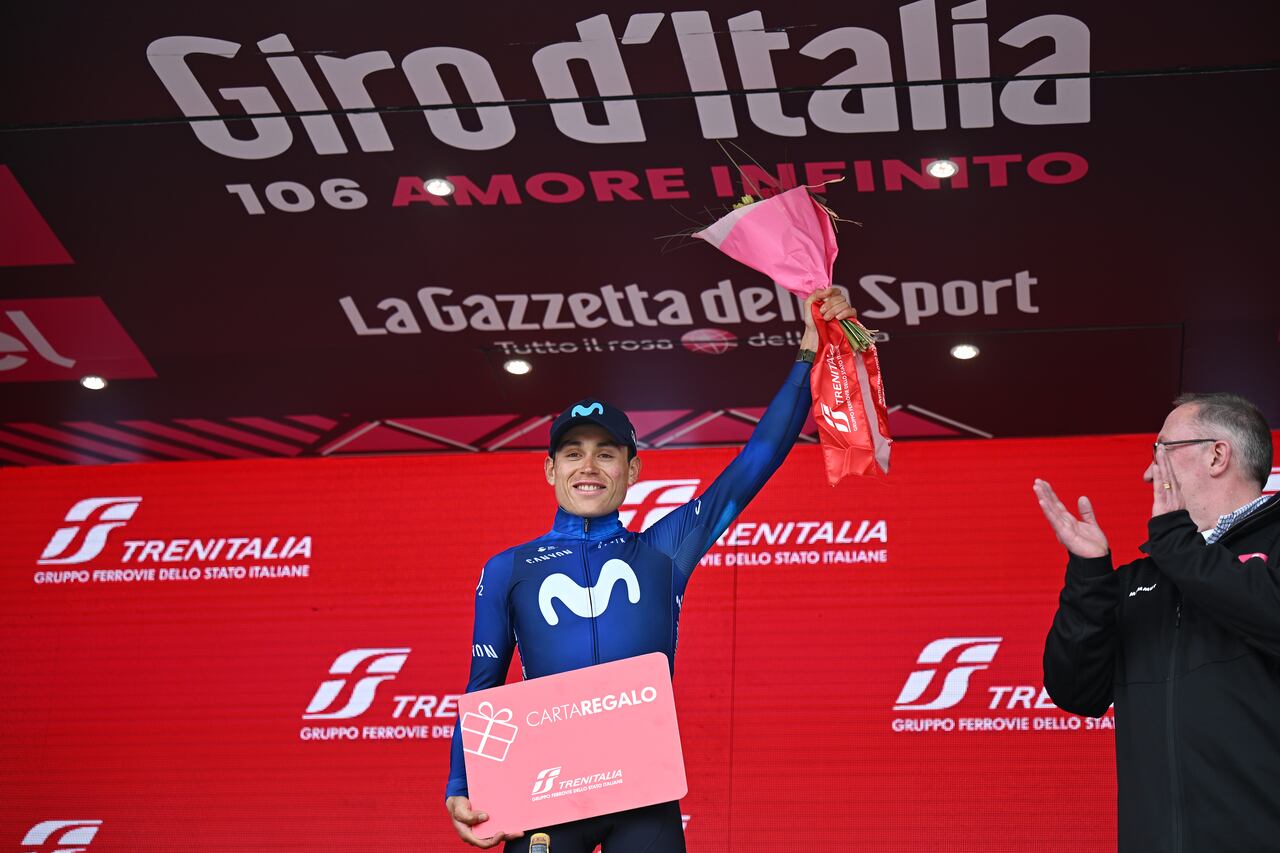 Einer Rubio, pedalista colombiano que ganó la etapa 13 del Giro de Italia.