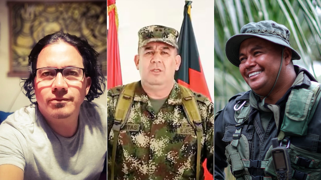 Wilmar Mejía, el general Juan Miguel Huertas y Calarcá