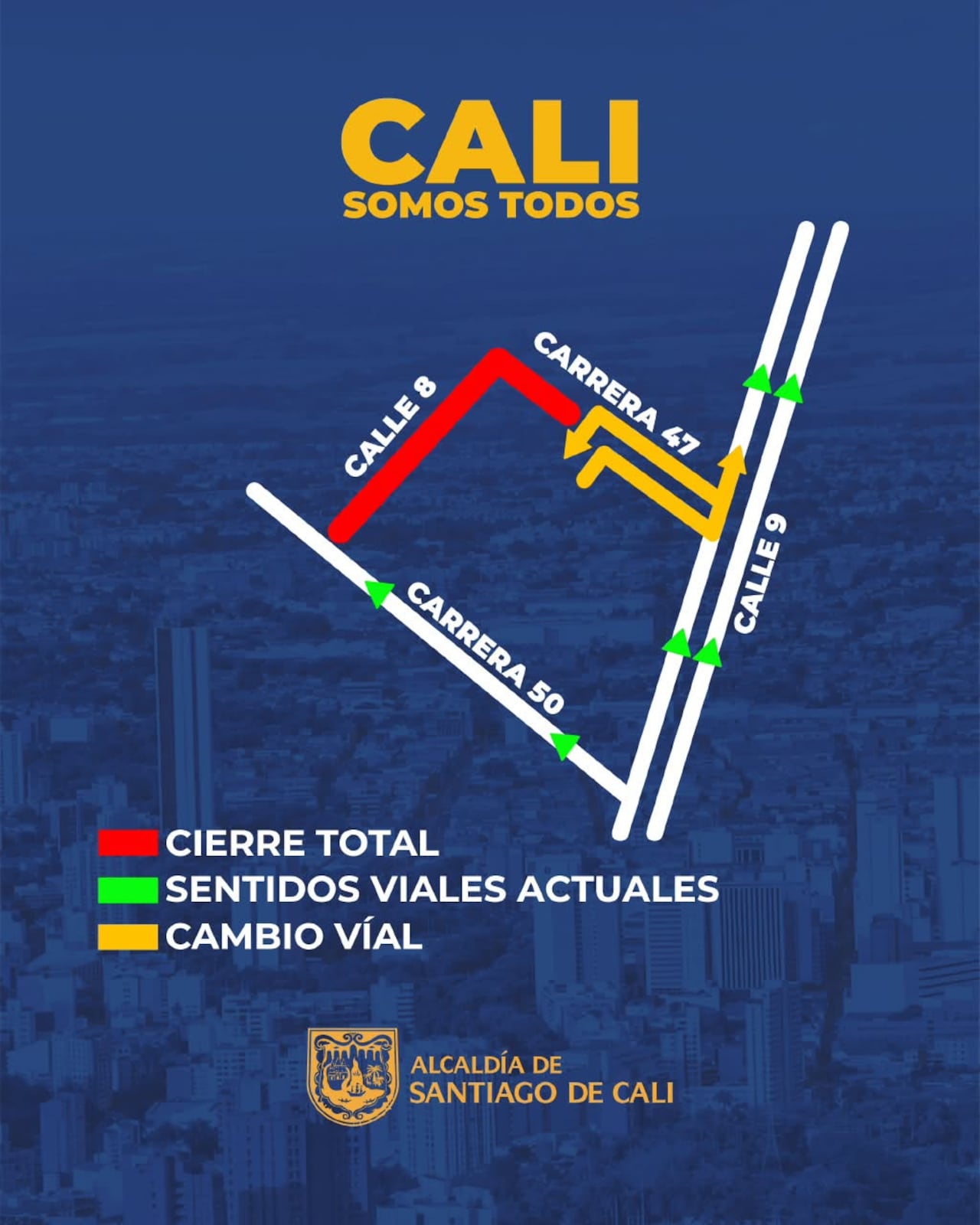 Así se verá el doble sentido en inmediaciones a la Calle 9, al sur de la ciudad.