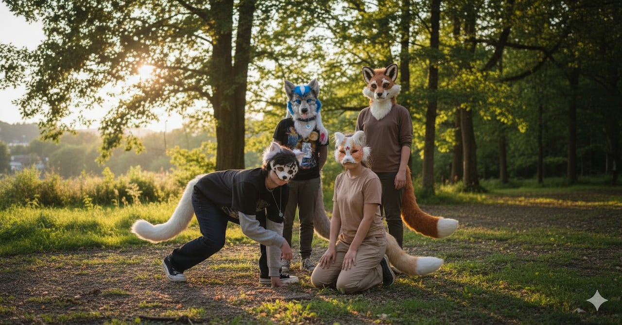 Los therians son personas que dicen sentir una conexión profunda e involuntaria con un animal. Foto: Creada por IA / El País