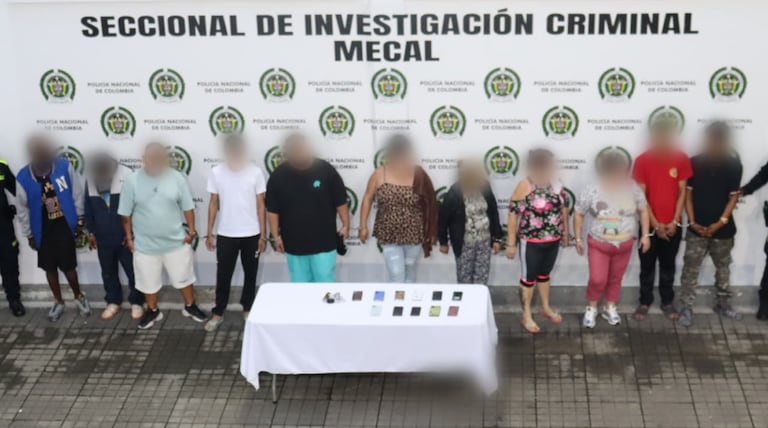 Las autoridades capturaron a 11 integrantes de la red criminal que era liderada por una mujer.