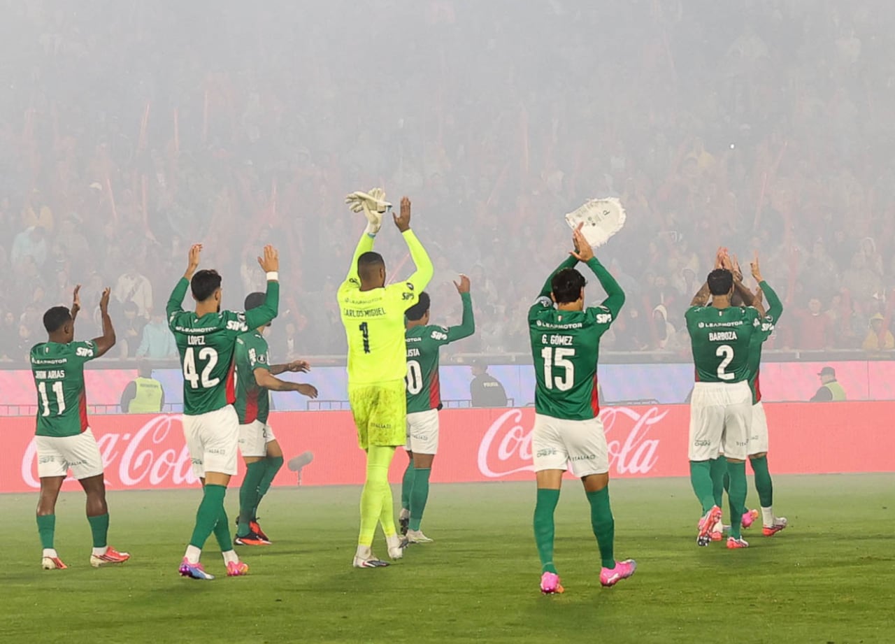 Jugadores del Palmeiras tras la clasificación a los cuartos de final de la Copa Libertadores 2026.