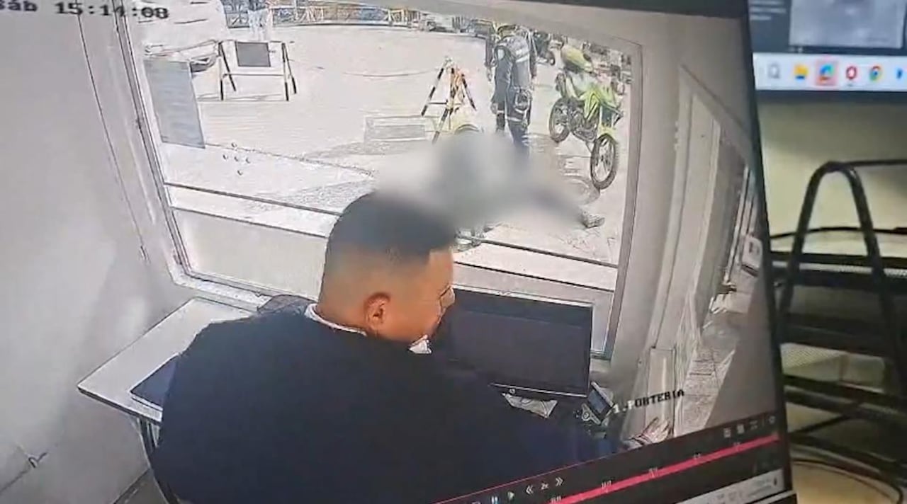 Este es el momento en el que el sospechoso fue capturado.