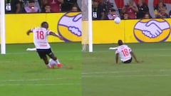 Momento del remate de Edwuin Cetré