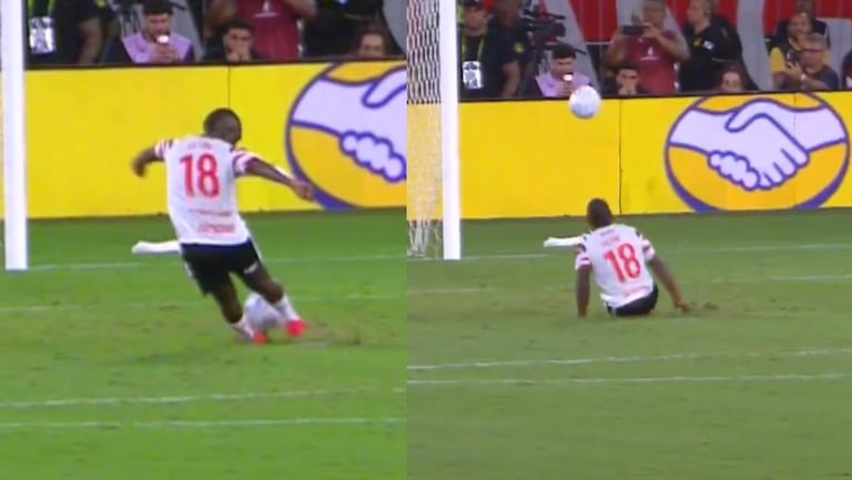 Momento del remate de Edwuin Cetré
