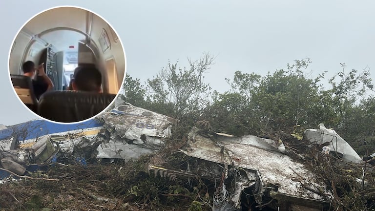 El video fue grabado por uno de los pasajeros y muestra parte del interior del Beechcraft 1900 minutos antes del despegue.