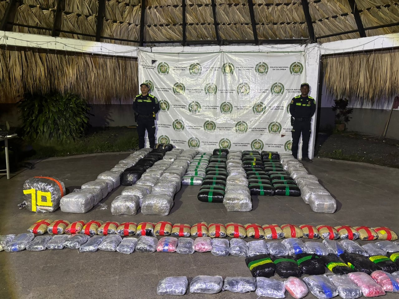 Marihuana incautada en el municipio de Candelaria.