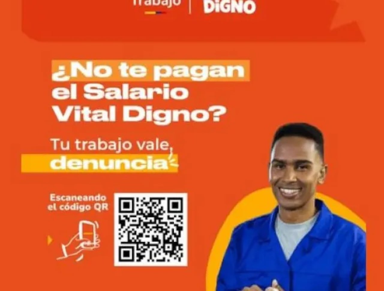 MinTrabajo publicó un código QR para denunciar.